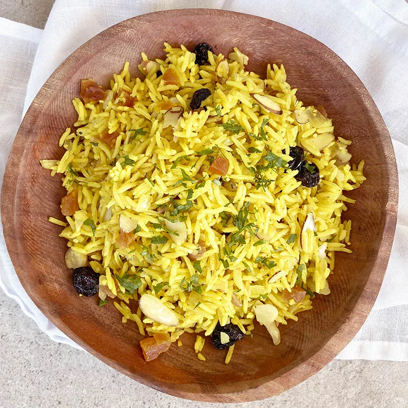 ARROZ AL CURRY CON FRUTOS SECOS