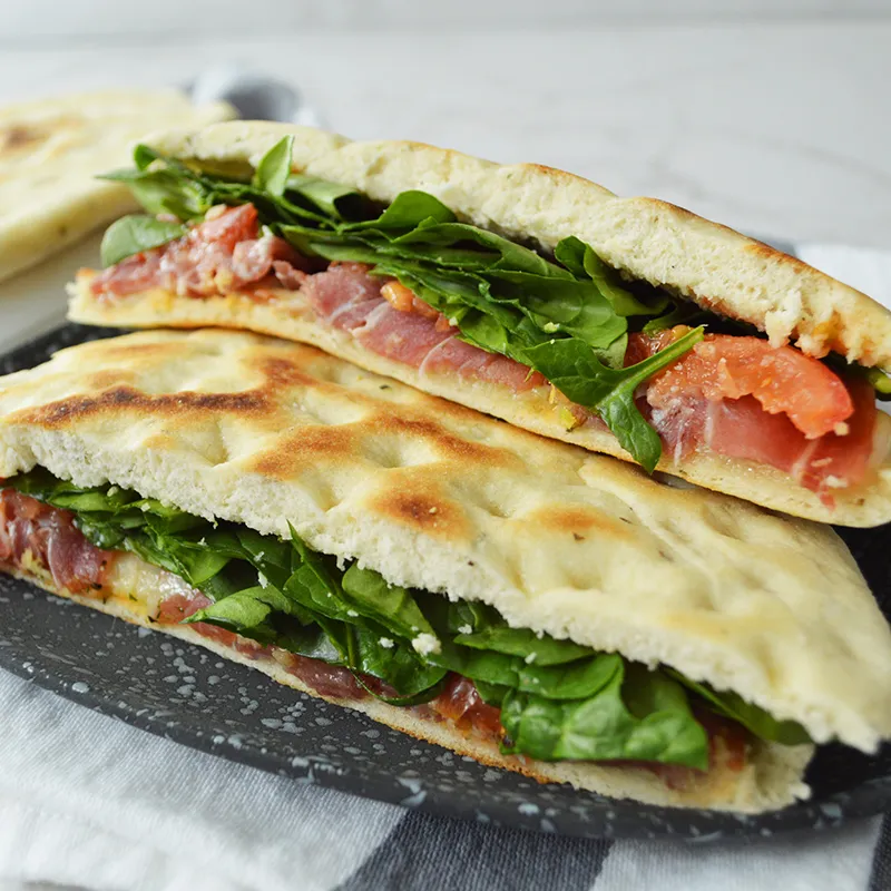 Pan tipo focaccia para sándwich