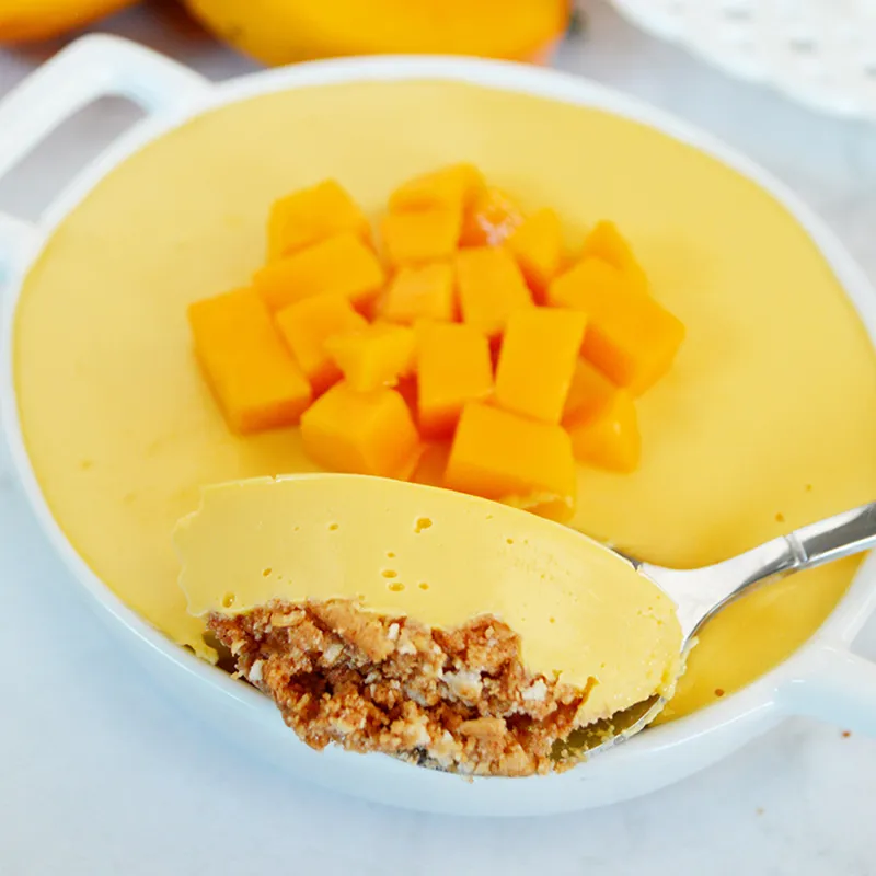 Mini cheesecake de mango