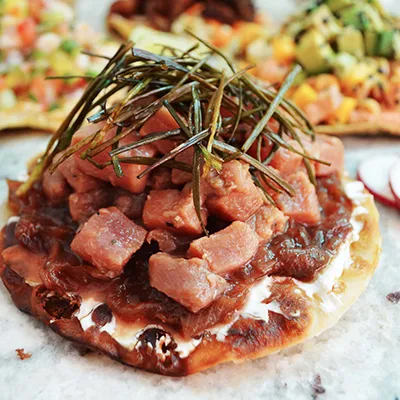 Tostada de Atún Agridulce